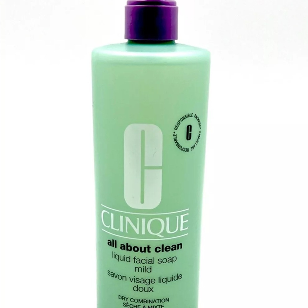 Clinique Liquid Facial Soap Mild for Dry to Dry/Combination Skin 13.5 FL.OZ~NEW